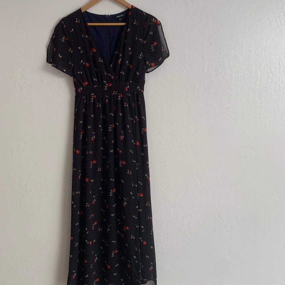Black floral dress